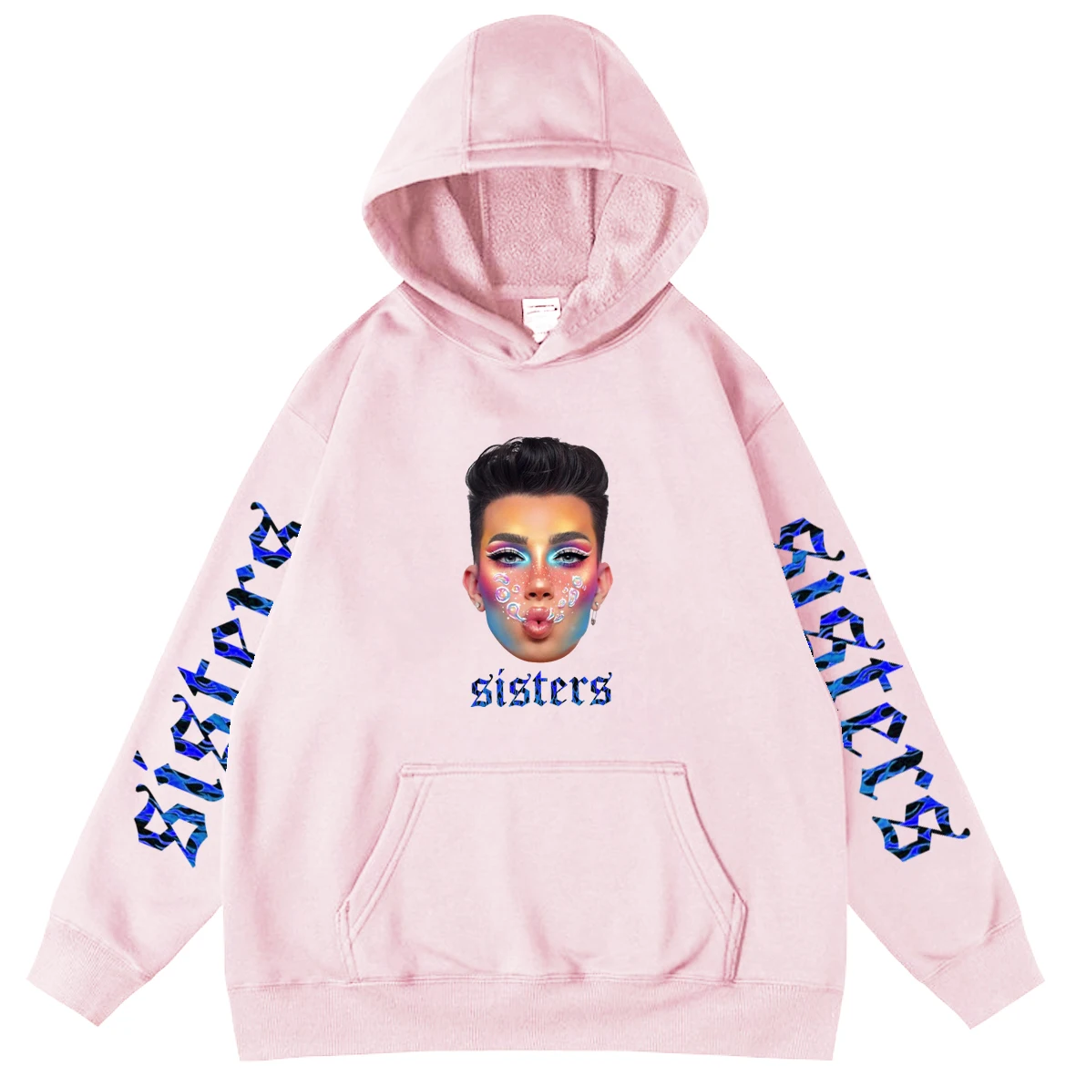 

James Charles Graffiti Butterfly Print Letters Male Oversized Hoodie Boys Pullover Hoodies Anime Loose Hoody Hooded Streetwear