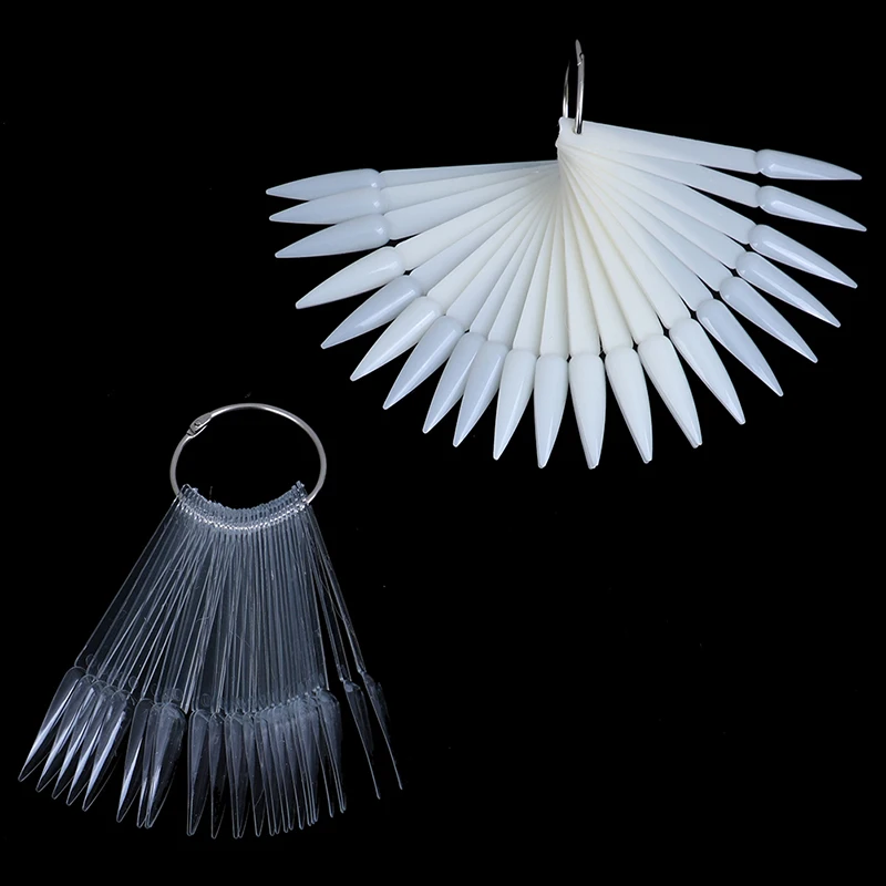 40 шт. накладные ногти цветные карты акриловая диаграмма палитра пряжка кольцо