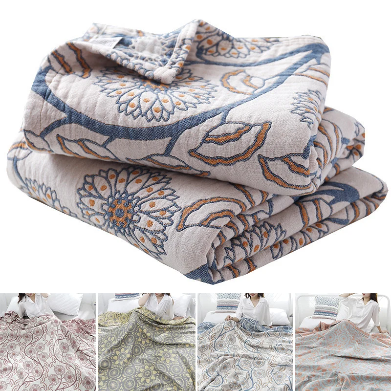 

Blanket Summer Pure Cotton Air Condition Room Quilt Super Soft Breathable Thin Throw Sofa Quilts Coverlet Cozy RE