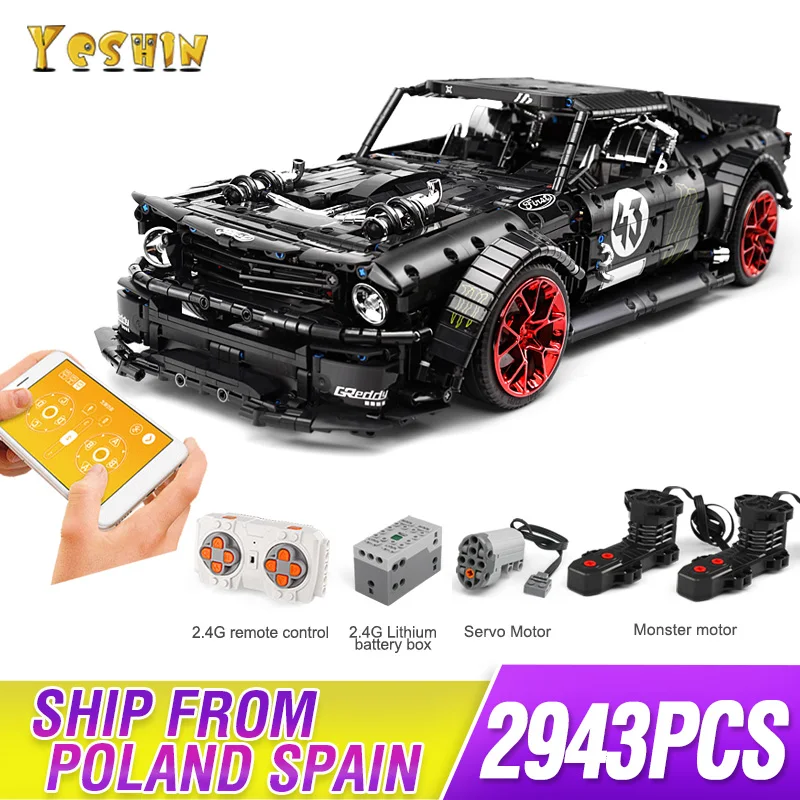 Высокотехнологичная модель автомобиля Mould King MOC Super Racing с дистанционным
