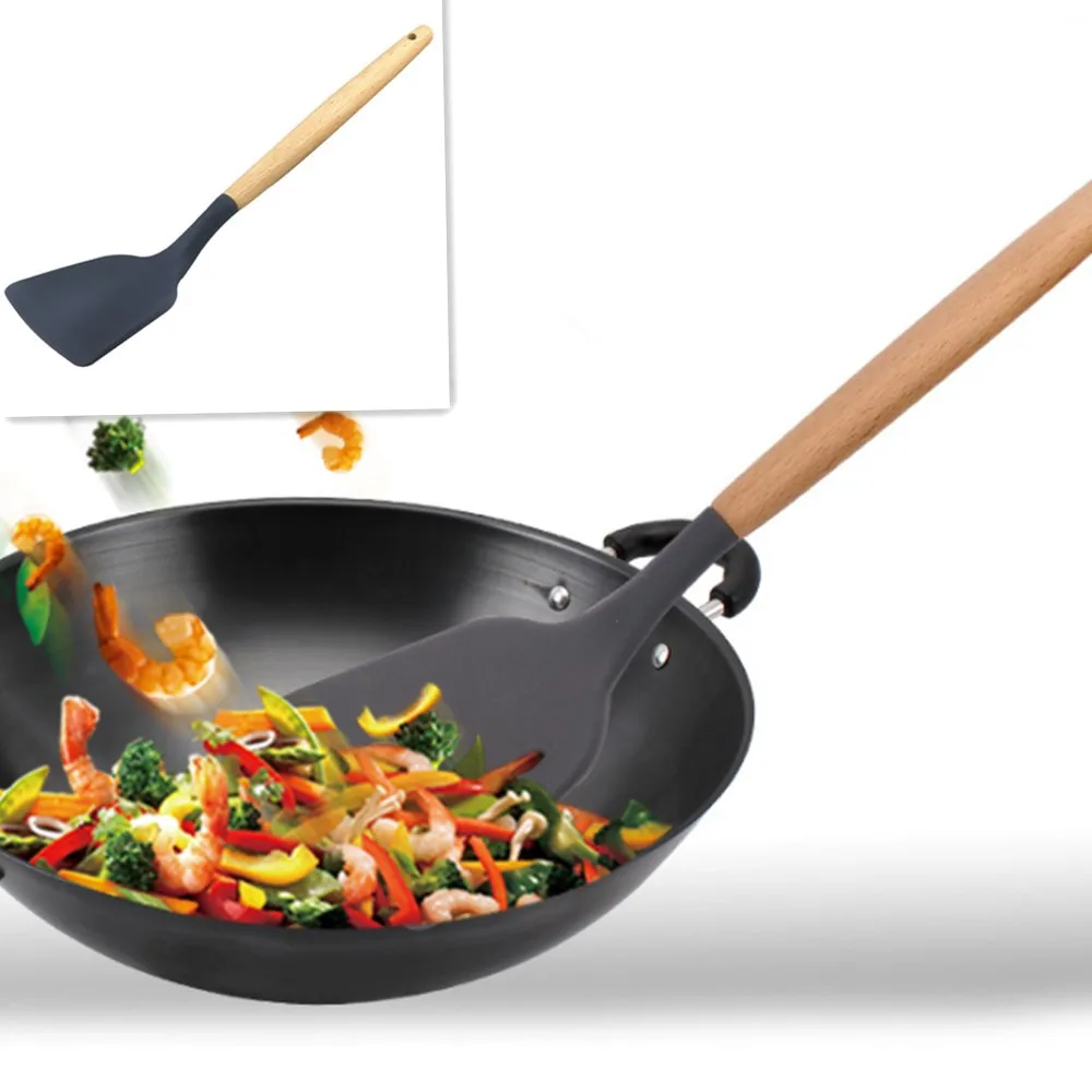 1 шт. деревянная антипригарная лопата ложка для супа лопатка Пищевая силиконовая