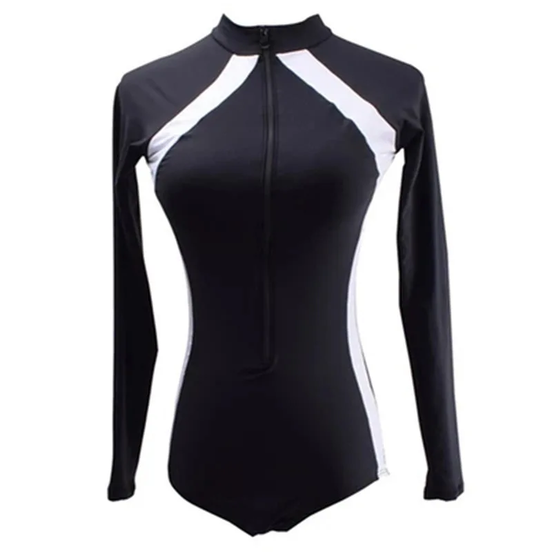 

Korean ins swimsuit female 2021 new conservative swimsuit one-piece boxer cover belly slim long-sleeved hot spring swimsuit