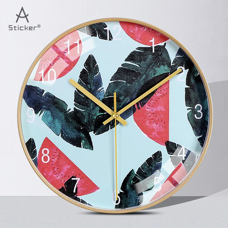 Большие настенные часы в скандинавском стиле золотые Роскошные Настенные