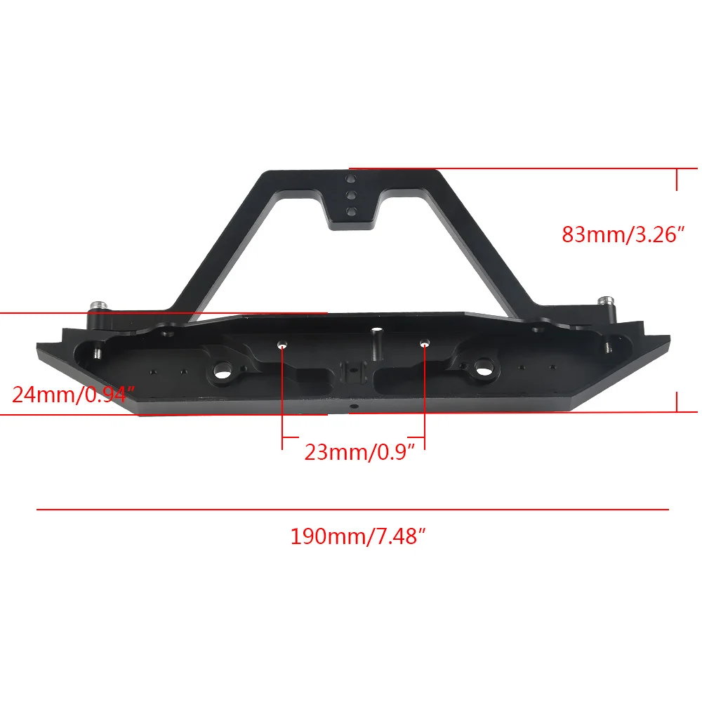

YEAHRUN 1 Set Metal Rear Bumper with LED Lights for Axial SCX10 90046 TRX-4 1:10 RC Crawler Cars Parts