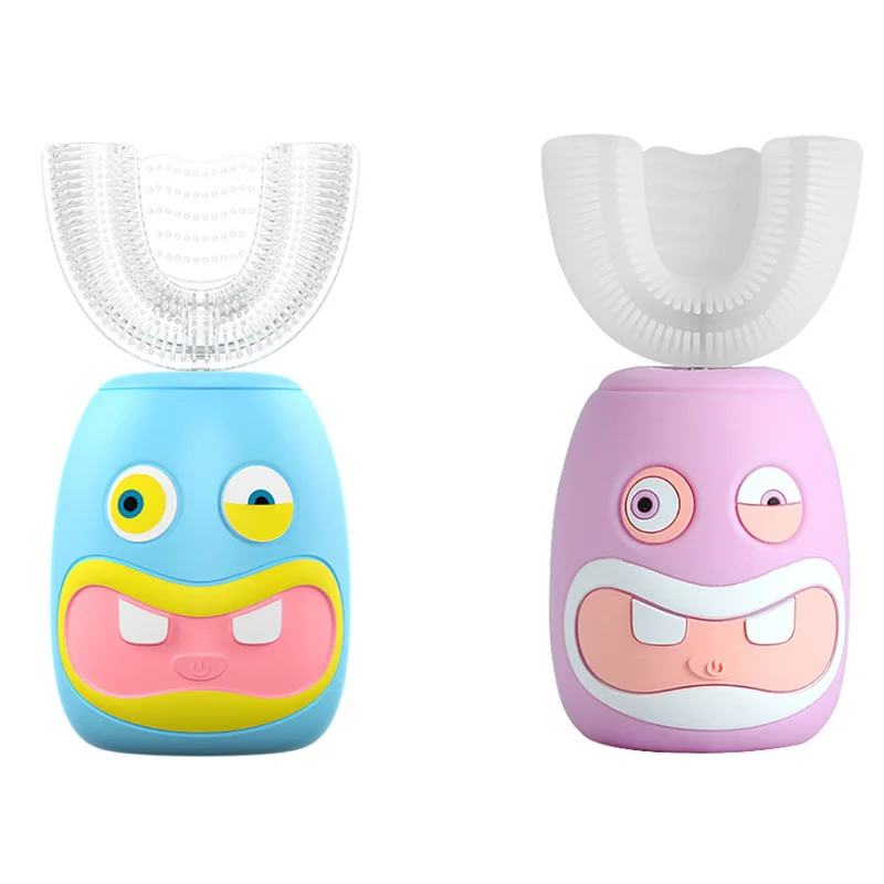 

Children Sonic Intelligent Automatic Electric Toothbrush Rechargeable U Type Toothbrush for 2-14 Year Old Kid