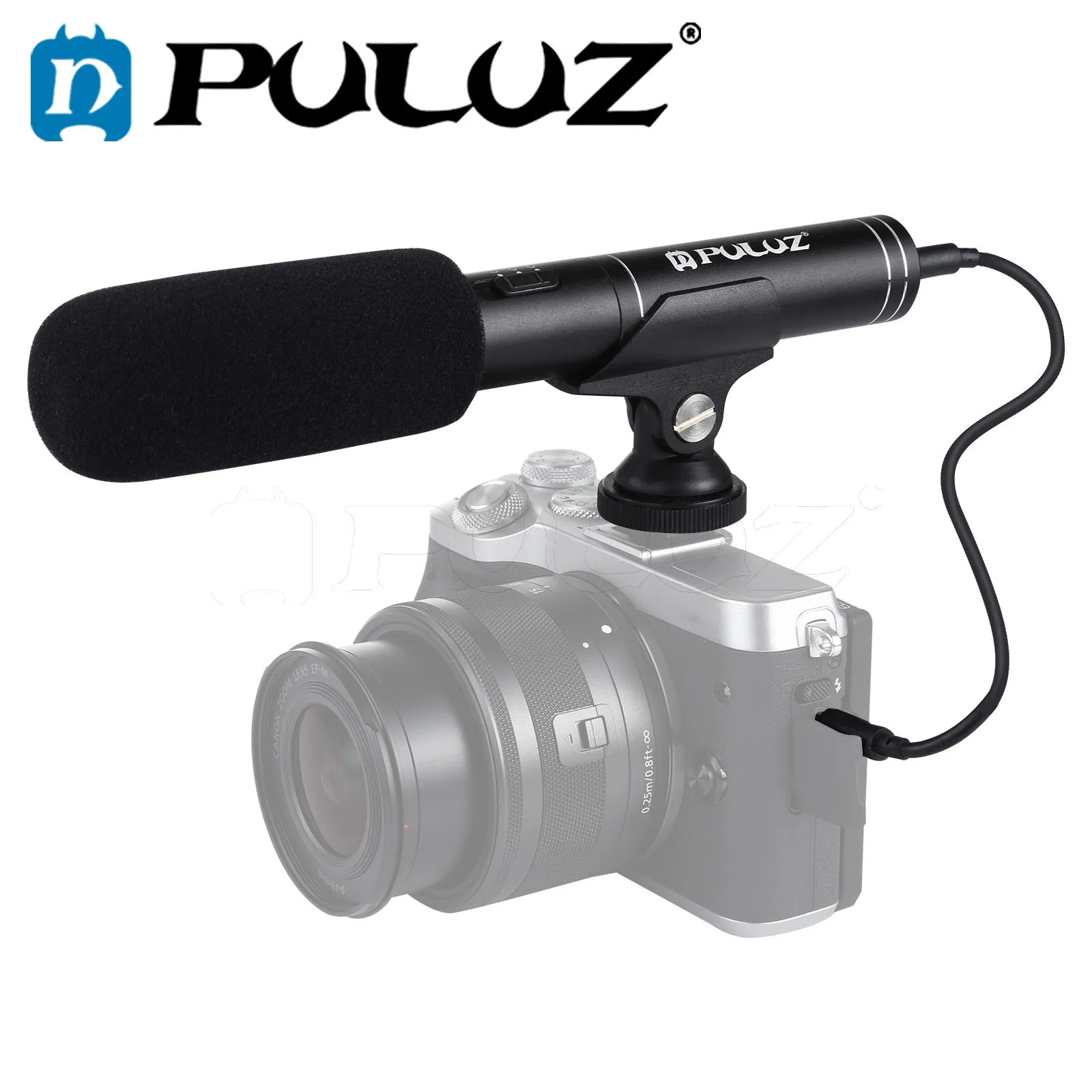 

PULUZ Professional Interview Condenser Video Shotgun Microphone with 3.5mm Audio Cable For DSLR & DV Camcorder