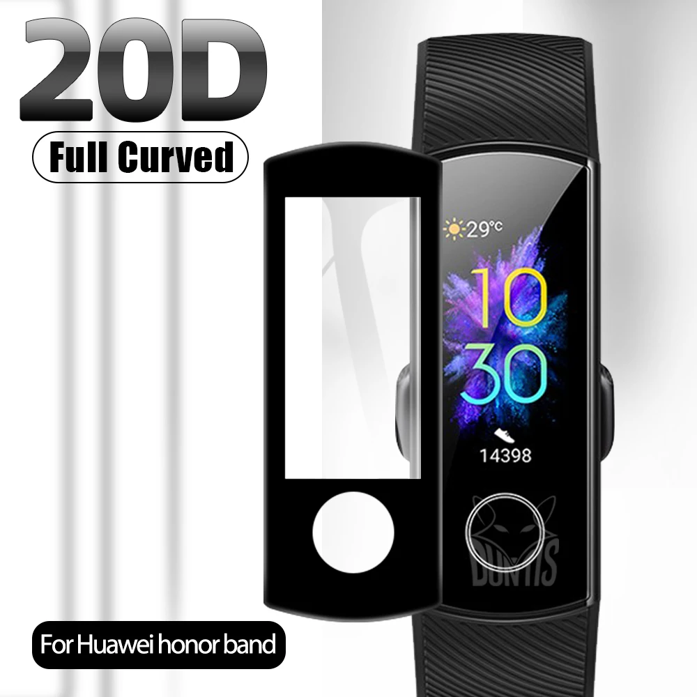 Защитная пленка 20D с закругленными краями для умных часов Huawei Honor Band 4 5 мягкая