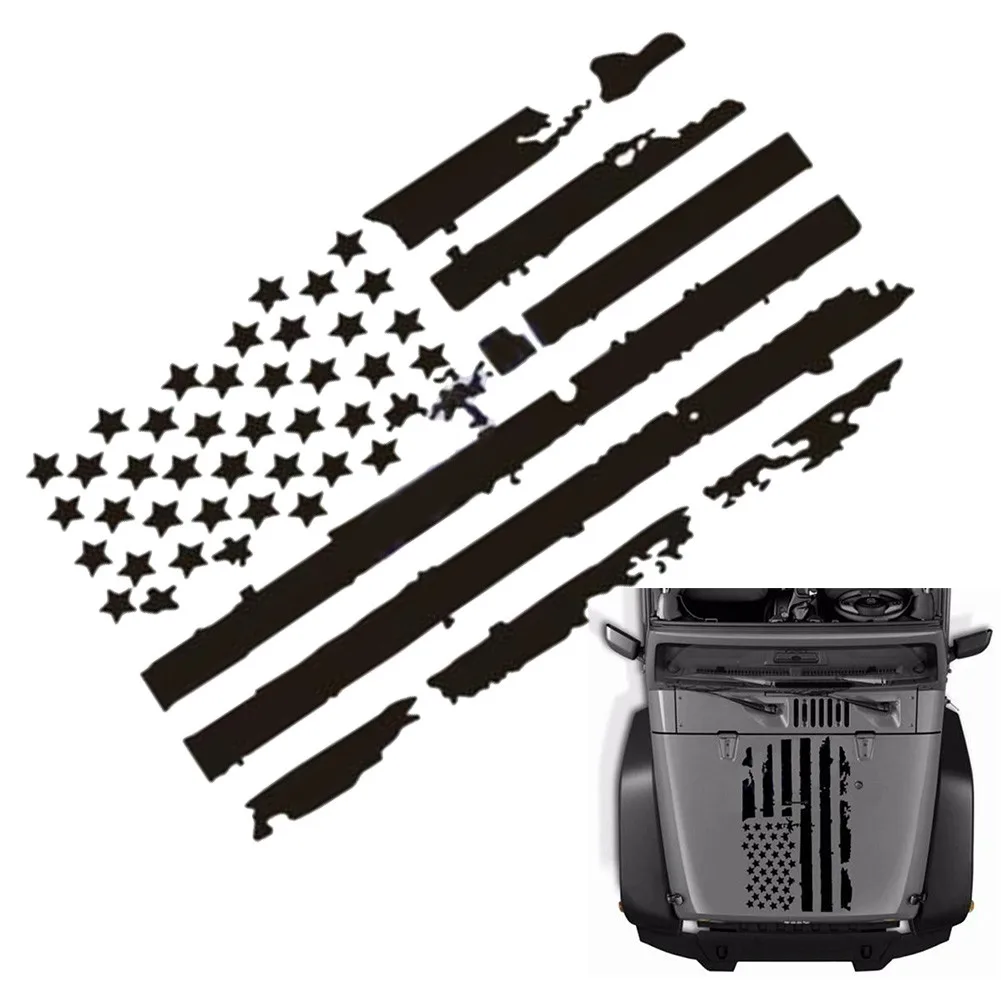 

Removable Car Hood Vinyl Sticker USA Flag Decal Graphic Auto Decorative