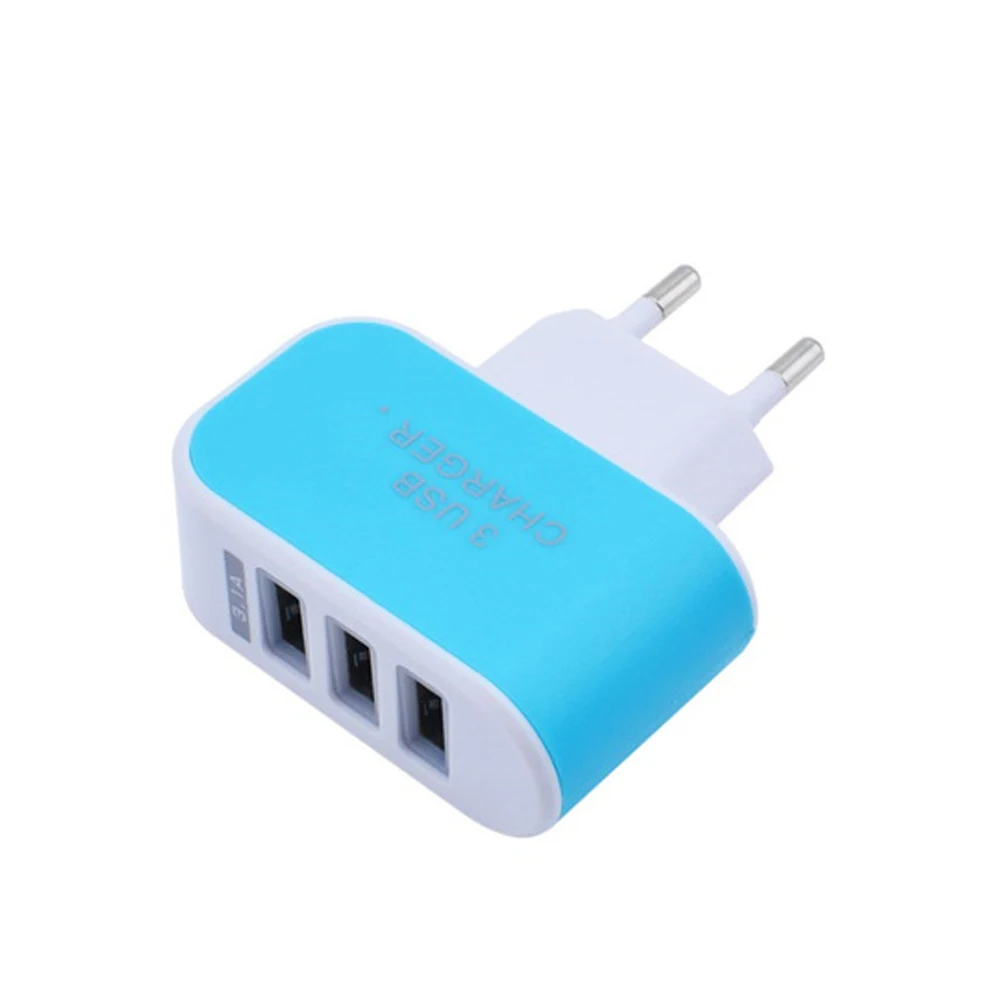 Универсальное 3 порта USB настенное зарядное устройство домашнее зарядное устройство переменного тока для путешествий адаптер EU-Plug для планшеты и смартфоны