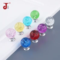 single hole glass bubble ball handle furniture handle dresser knobs crystal cabinet pull for furniture ball handle