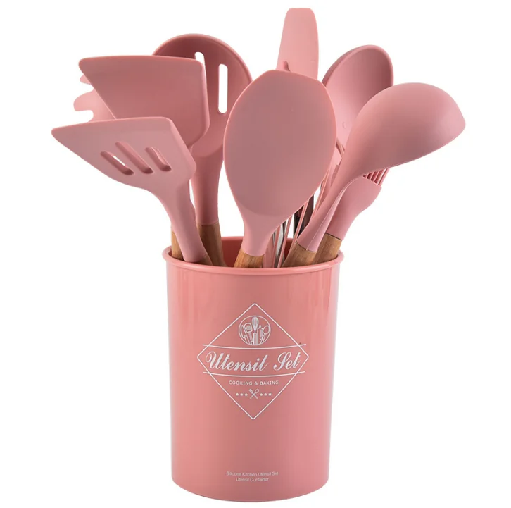 12 шт. набор силиконовых кухонных принадлежностей антипригарная лопата с