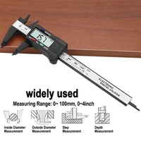 100mm electronic plastic digital caliper carbon fiber vernier caliper gauge micrometer measuring tool digital ruler