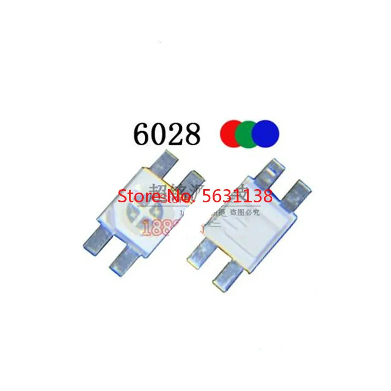 50 шт. 6028 Общий Анод RGB PLCC 4 6 0*2 8 20mA механическая клавиатура красный + синий зеленый
