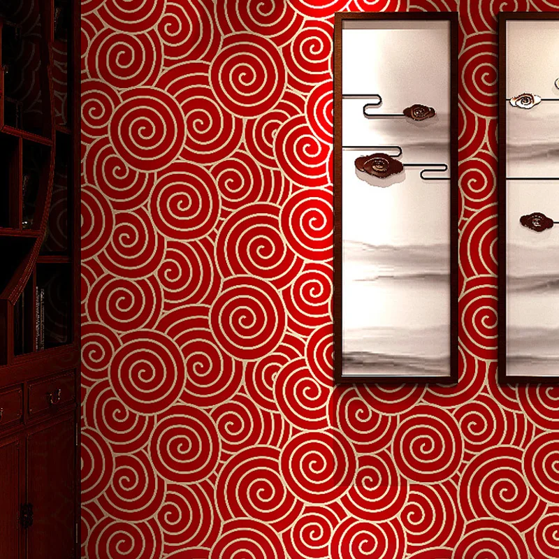 

New Chinese-style Hotel Restaurant Living Room Television Background Wall Wallpaper