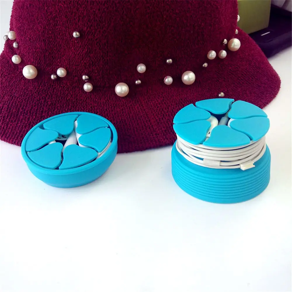 Креативная круглая силиконовая намотка для кабеля милый офисный Настольный