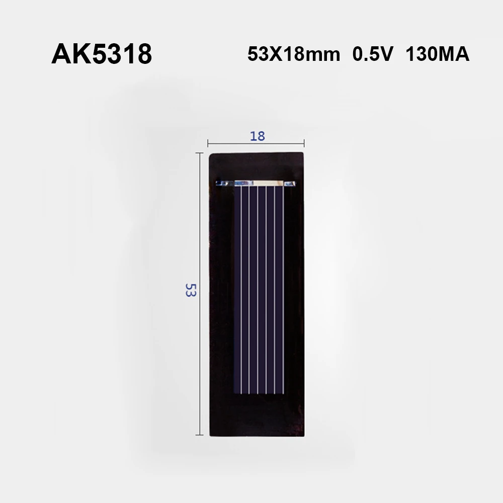 AK5318 0.5V 130MA 1 шт., сделай сам зарядка, Мини Солнечная система, солнечная панель, домашнее применение, фотоэлектрический светильник, велосипедный телефон, игрушки, зарядные устройства, аксессуары - Цвет: AK5318 0.5V 130MA