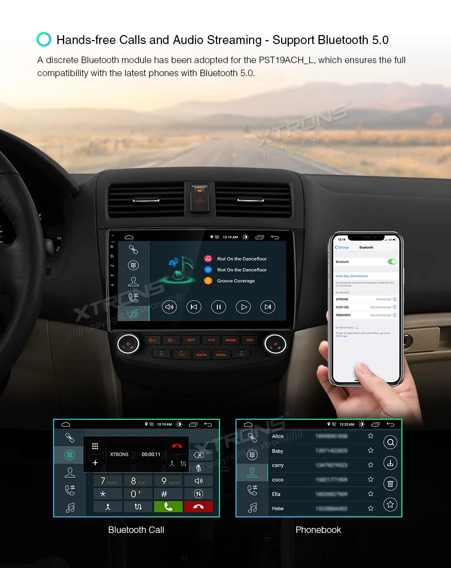 XTRONS 10,1 ''ips Android 9,0 DSP Автомобильный мультимедийный стерео радио плеер для HONDA Accord 2002-2007 VII 7 левый руль gps без DVD