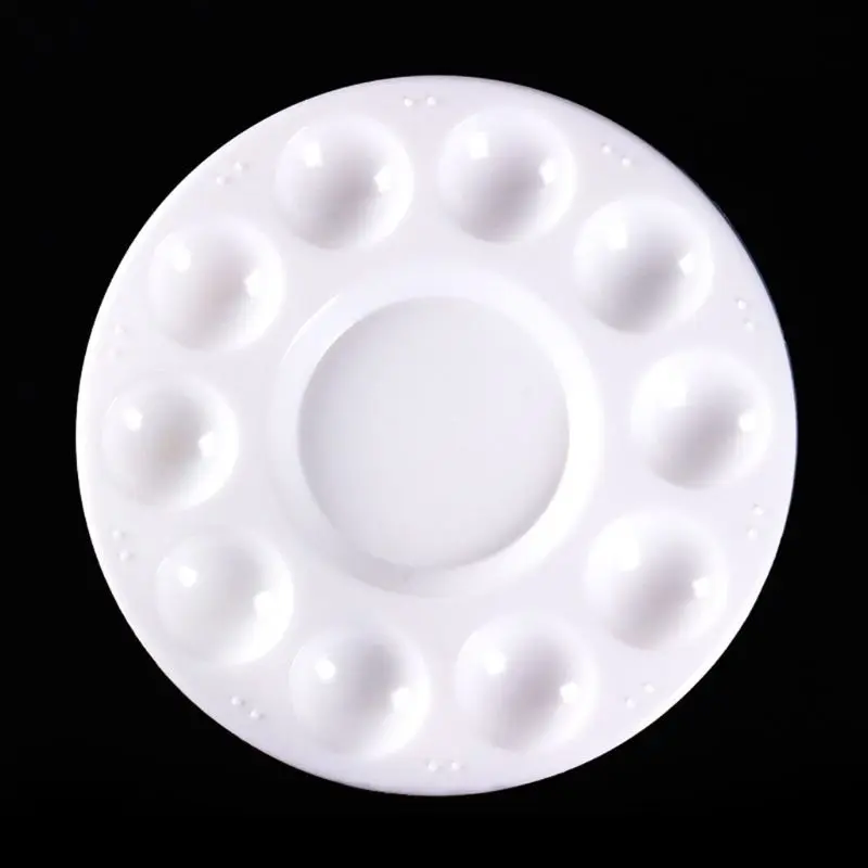 

Paint Palette Tray Round Plastic Watercolor Mixing Palette Craft Art Supply