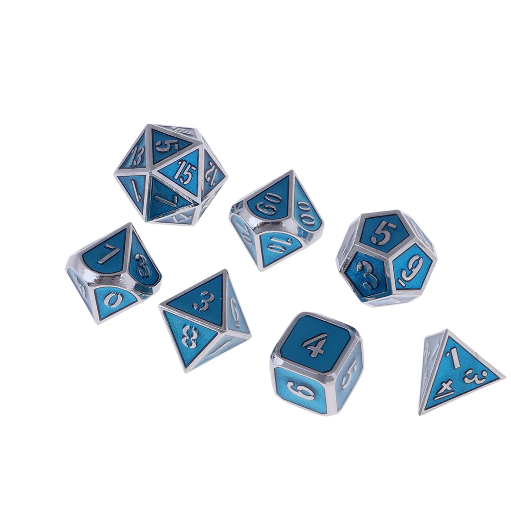 7 шт многогранные кости D & игральные D4 D6 D8 D10 D20 набор для подземелий и драконов RPG