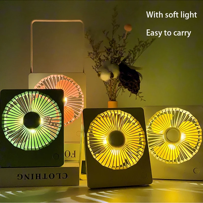 

Desktop Fan, 1200MAh Battery-Powered USB Charging Fan, Portable Mini Fan, 180 degree Vertical Rotation, Quiet, Camping Office Fa