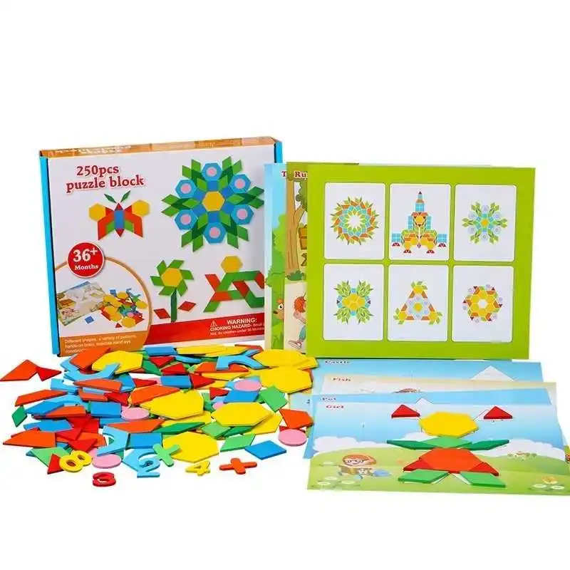 

250 Pcs Puzzle Games Wooden Toys Kids Educational Toys For Children Jigsaw Puzzle Learning Wood Developing Toys For Boys Girls52