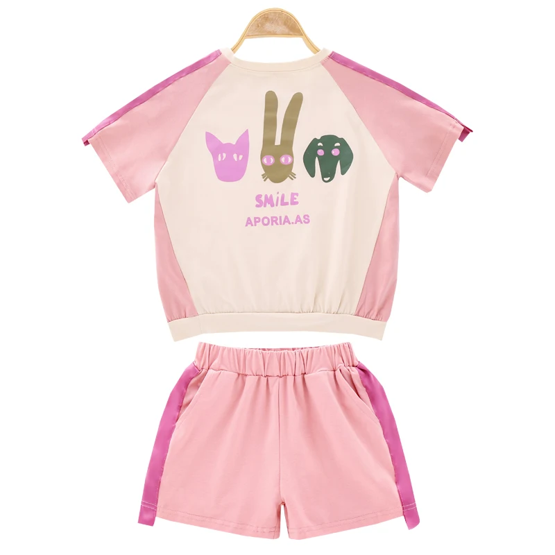 2020 летняя одежда для маленьких девочек футболка с кроликом шорты штаны