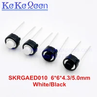 100pcs skrgaed010 alps tact switch 664 3665 white black touch switch 664 3mm665mm dip tactile push button micro switch