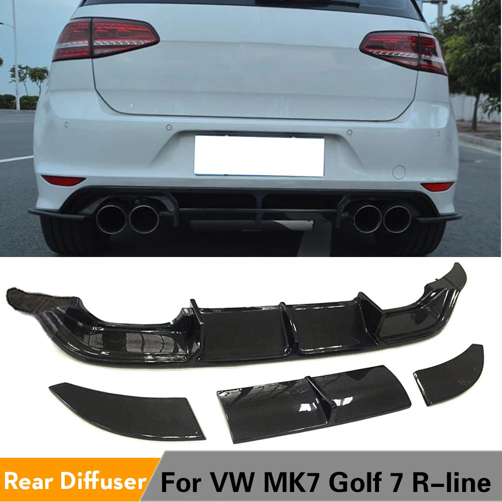 Диффузор для заднего бампера спойлер Volkswagen VW GOLF 7 VII MK7 R LINE 2014 2017 задний диффузор из