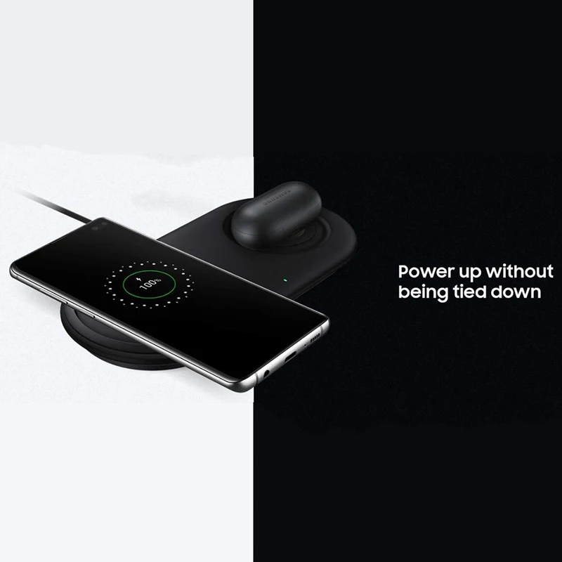 Быстрая зарядка 25 Вт Dual Qi Беспроводное зарядное устройство Duo Pad для Samsung S20 S21 Note 20