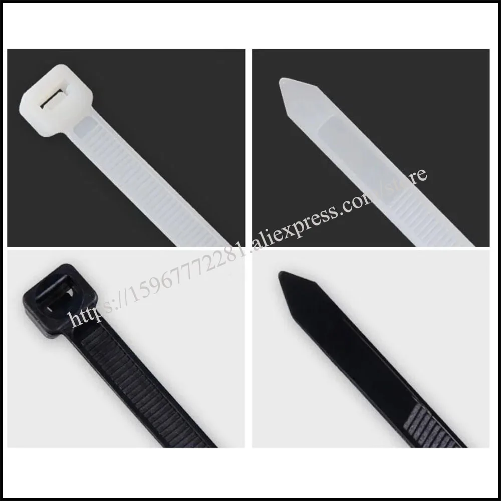 250 шт. 4x250 мм самозапирающиеся нейлоновые кабельные стяжки разные цвета