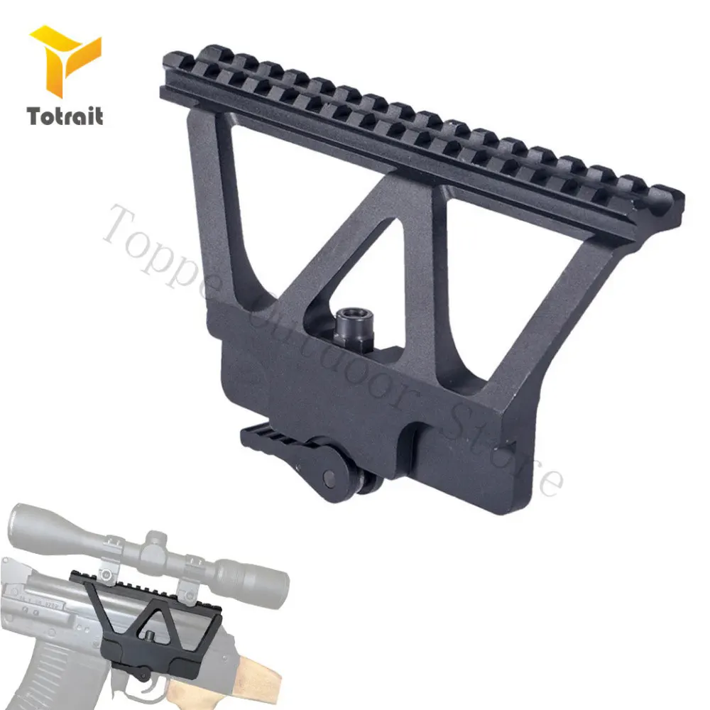 

Tactical CNC Quick Detach AK Side Rail Red Dot Scope Mount For AK 47 AK 74 Hunting Airsoft Rifle Gun Accessories Base Picatinny