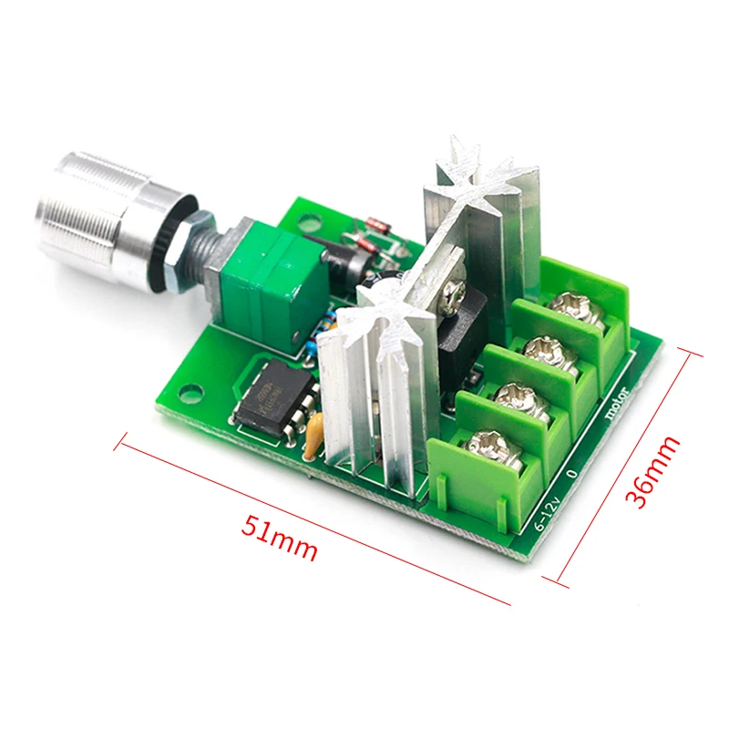 Высокая Мощность 6A 6V-12V PWM без полярности DC мотор Скорость регулятор Управление