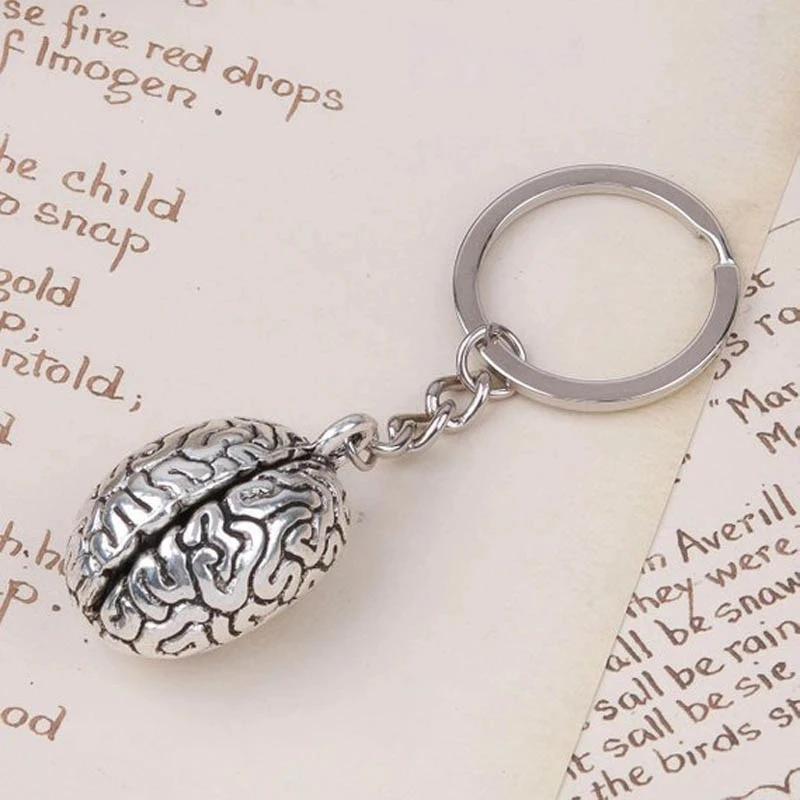 

Zinc Alloy Personalized Pendant Keychain, Suitable For Brain Anatomy And Body Parts, A Gift For Forensic Doctors