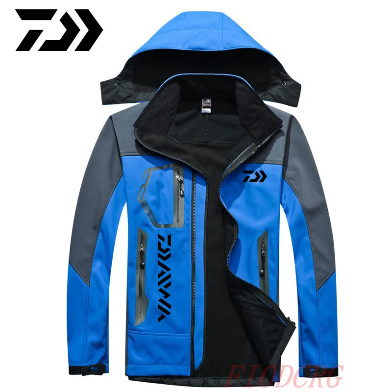 

Daiwa Winter Fishing Jacket Hooded Quick-Dry Anti-mosquito Long Sleeve Cycling Hiking Jackets Daiwa Fleece Fishing Clothing