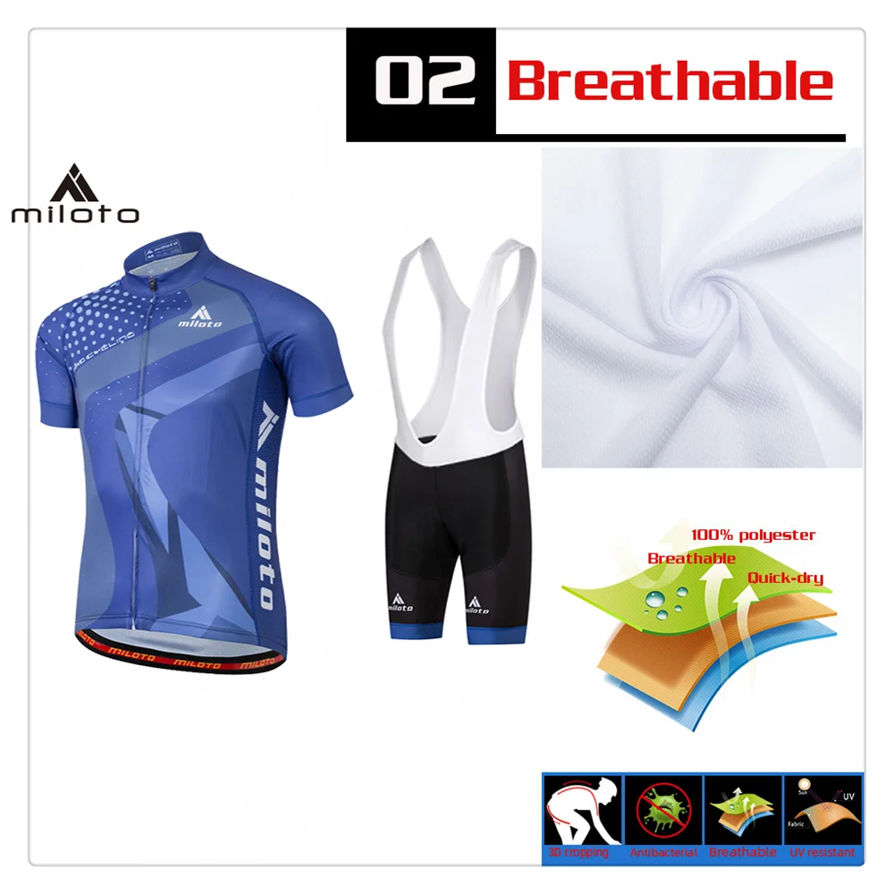 

Men Summer Cycling Sets Jersey Anti UV Maillot Breathable Pilling Gel Pad Shorts Mtb Mountain Road Uniforms Go Pro Genuine Bike