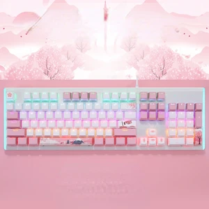 Theme mechanical keyboard wired E-sports computer game notebook silent typing