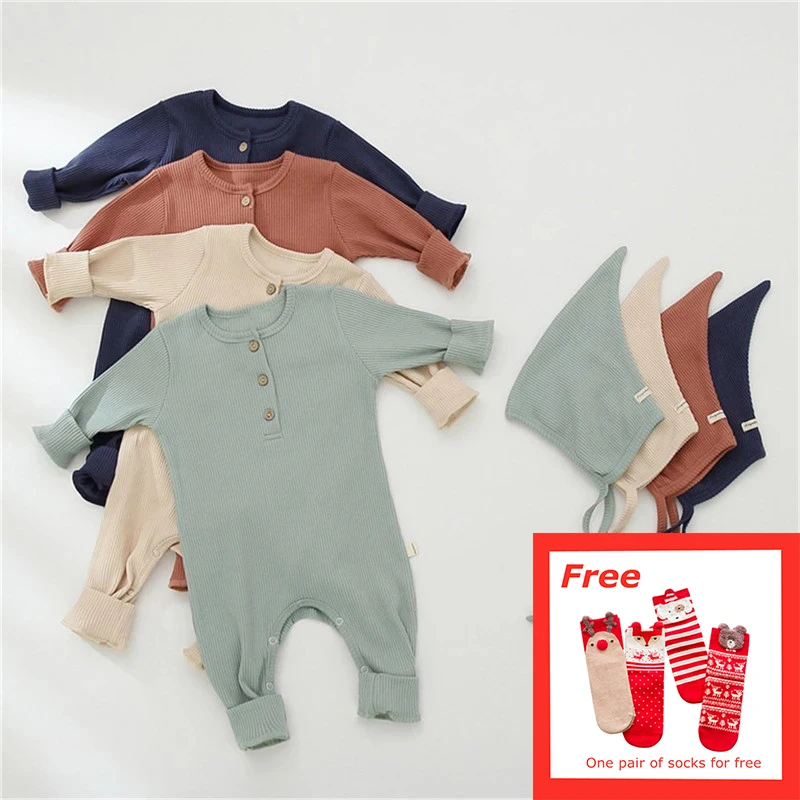 Детские комбинезоны для мальчиков и девочек комплекты одежды младенцев Осенние