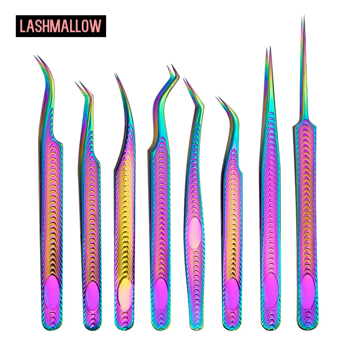 

Hologram Eyelash Tweezers for Lashes Extension Colorful Volume High-Density Classic Anti-slip Design Premium Precision Tweezer