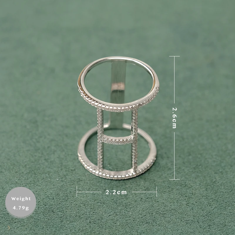 

Amorita boutique 925 Full drill letter H design fashion ring