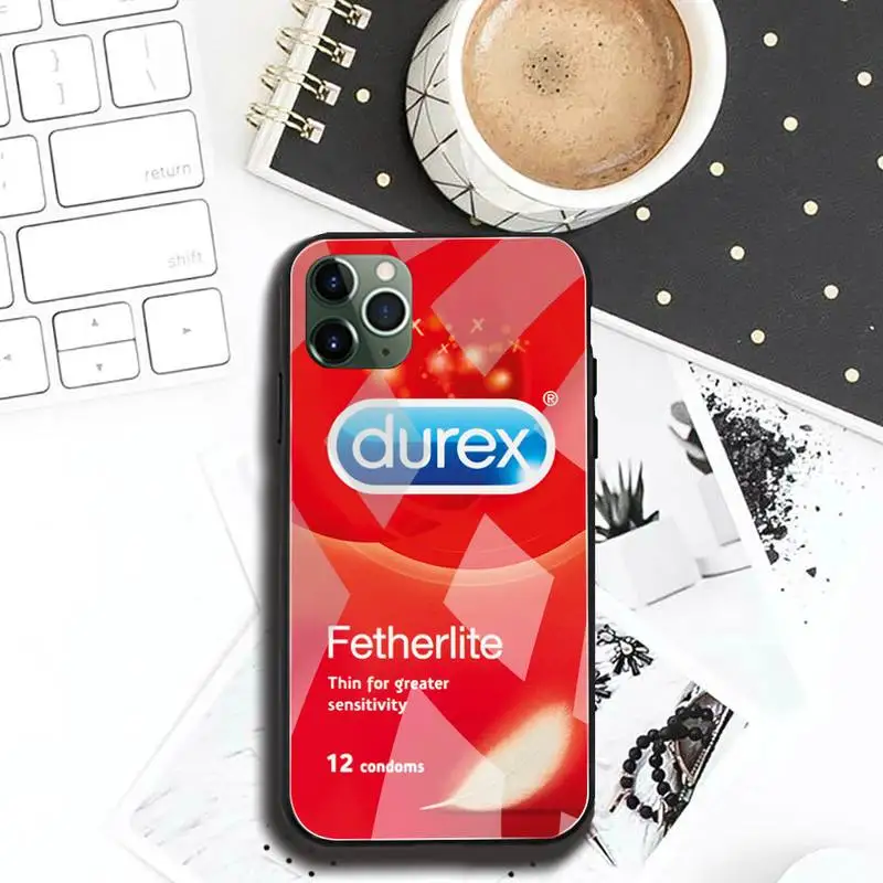 

Durex Box Phone Case Tempered Glass For iPhone 12 pro max mini 11 Pro XR XS MAX 8 X 7 6S 6 Plus SE 2020 case