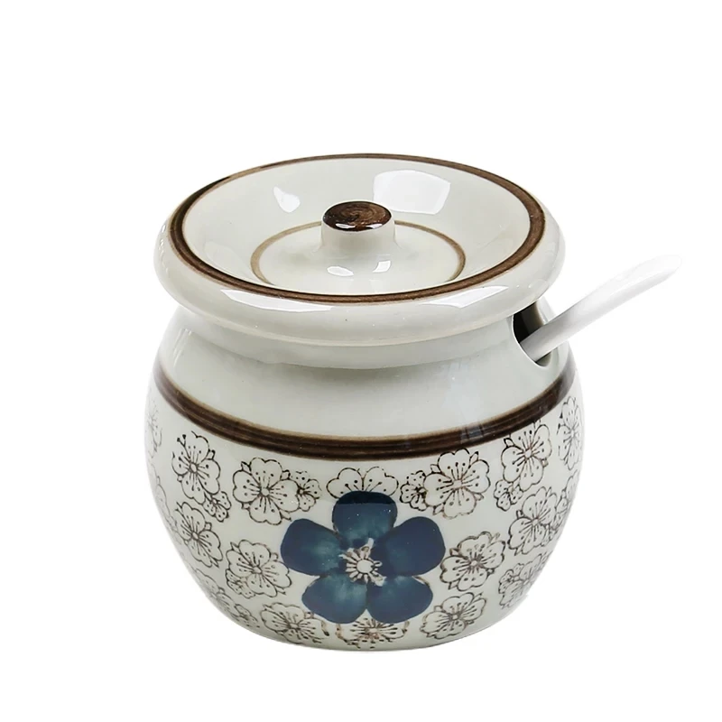 

Household kitchen supplies salt shaker ceramic seasoning jar Spice Pots Bowls sugar bowl kitchen seasoning tools