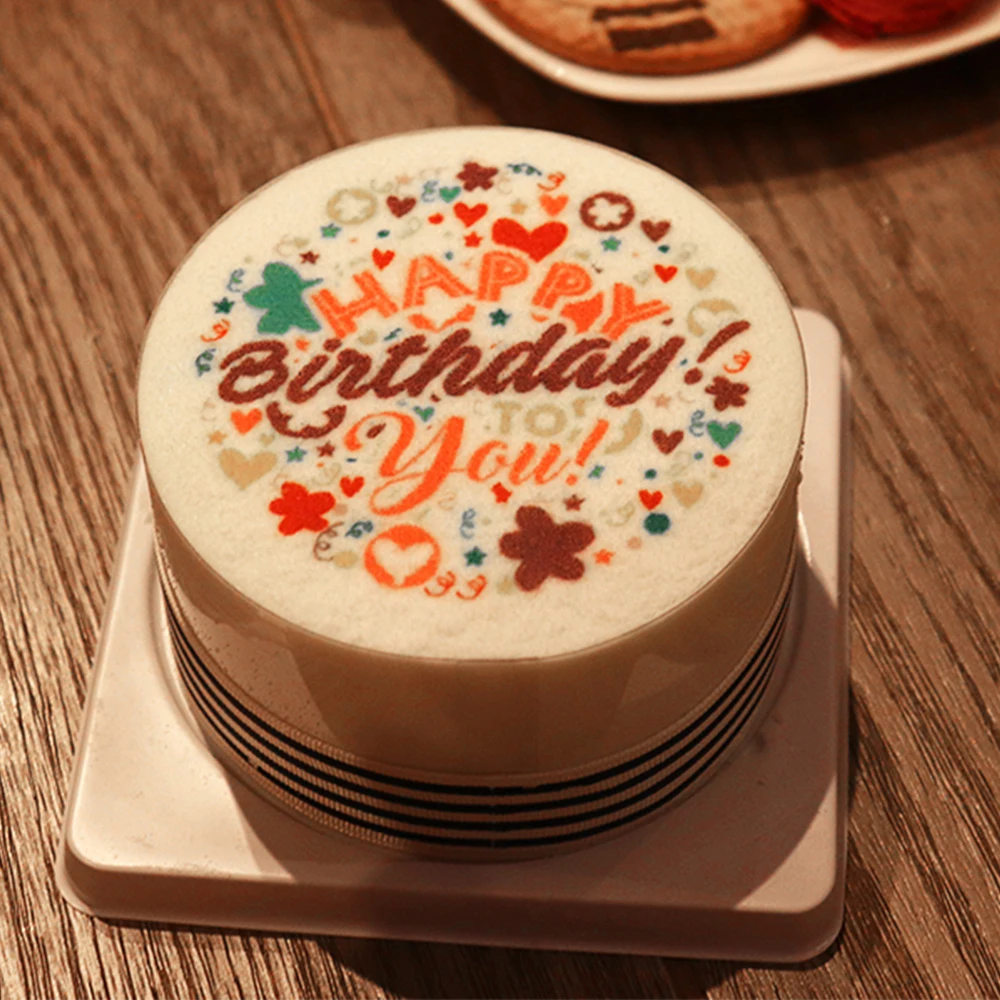 Струйный принтер с 4 чашками для еды и кофе Кофеварка съедобный тортов