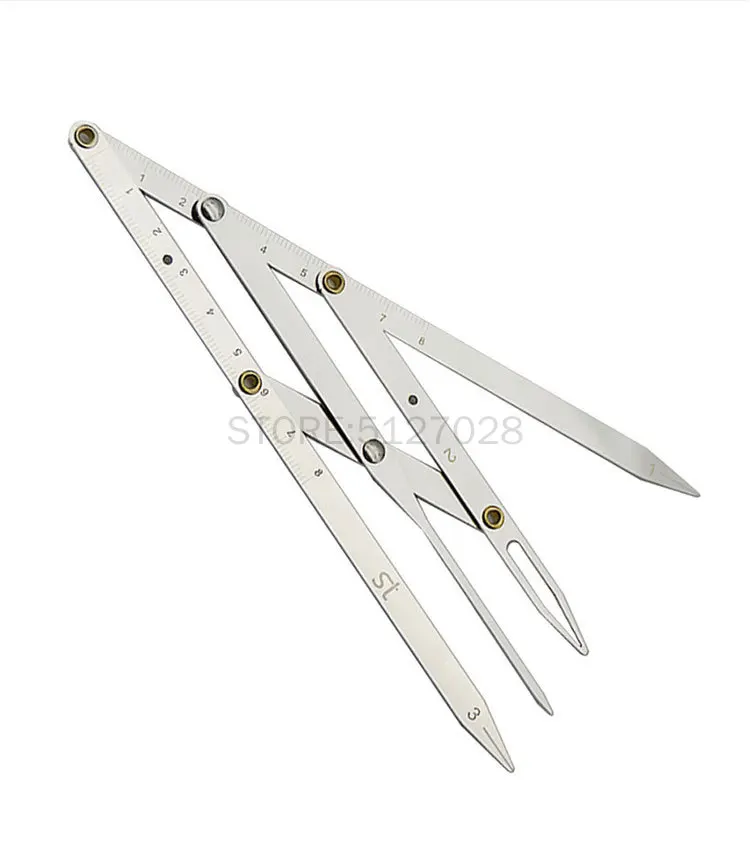 Золотистая линейка из нержавеющей стали штангенциркуль микроблейдинг бровей