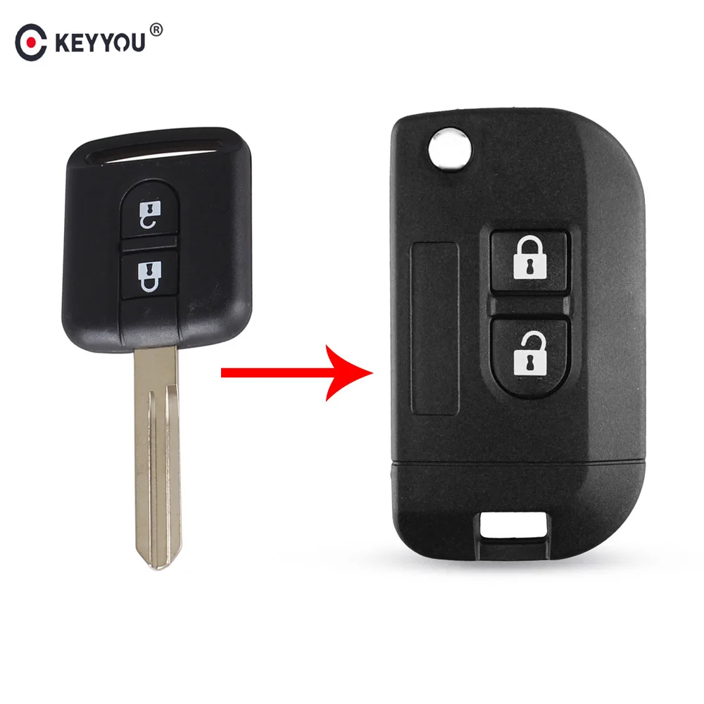 KEYYOU откидной складной чехол для брелка с дистанционным управлением Qashqai Nissan Micra
