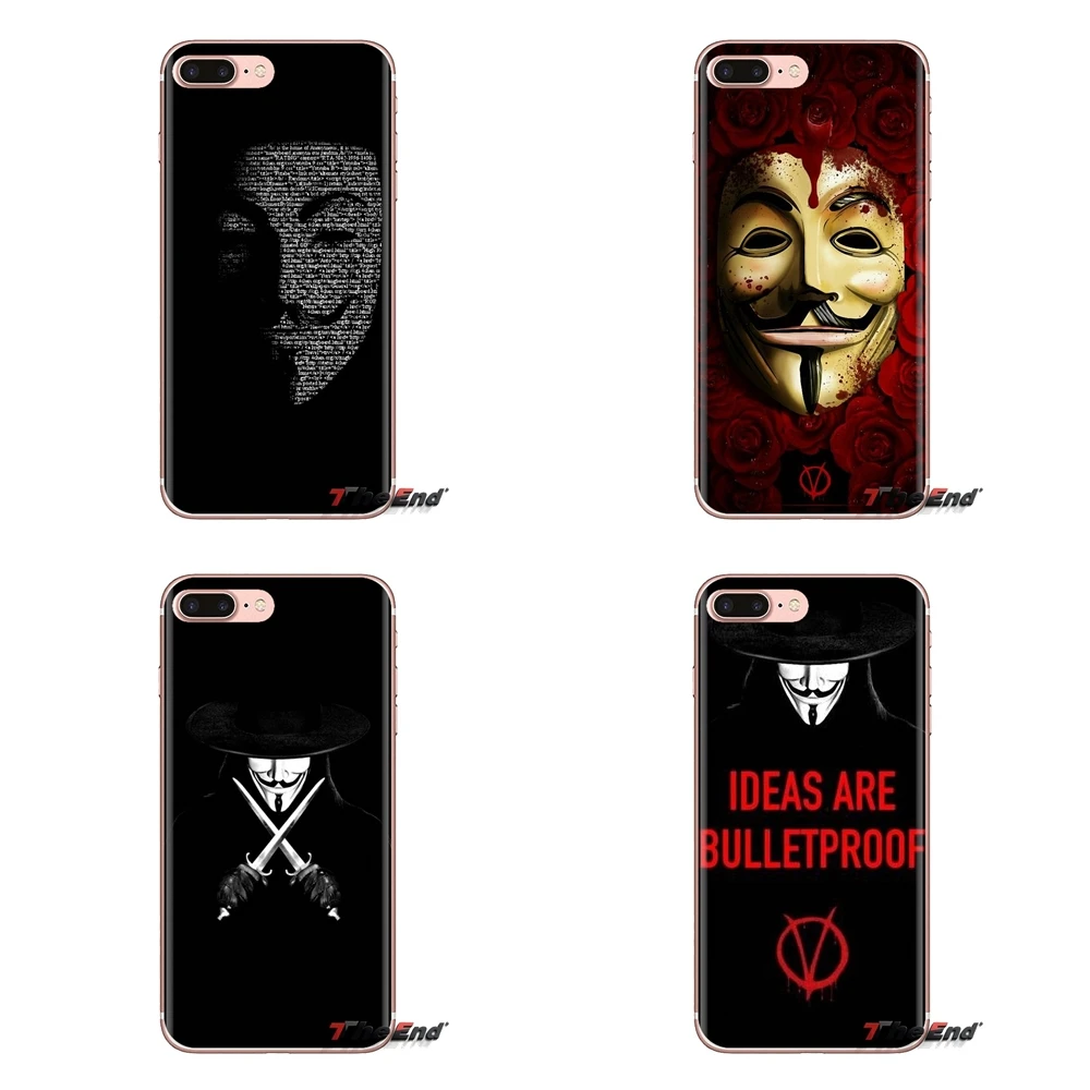 Силиконовые чехлы для телефонов LG Spirit Motorola Moto X4 E4 E5 G5 G5S G6 Z Z2 Z3 G2 G3 C Play Plus Mini Anonymous Mask