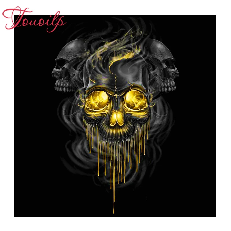 Алмазная вышивка TOUOILP полный череп для Хэллоуина 5d алмазная живопись крестиком