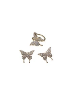 smart butterfly ear clips show qisen super fairy earrings female pierced ears cold wind small earrings ear jewelry ear nail