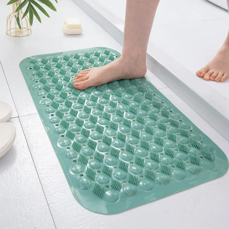 

New Non-slip Bath Mat Safety Shower Bath Mat Plastic Massage Pad Bathroom Carpet Floor Drainage Suction Cup Bath Mat