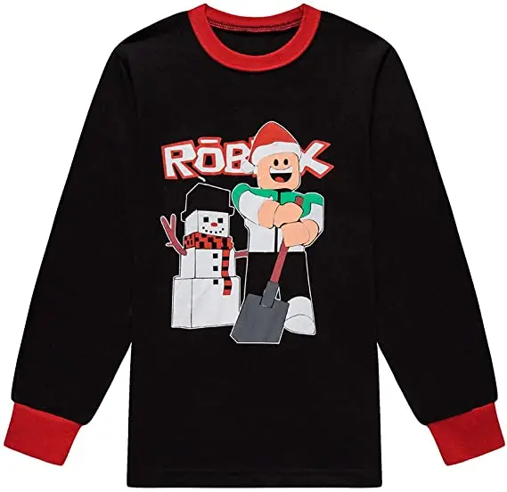 Robloxing-Conjunto de pijama para ni&ntilde;o, ropa interior de dibujos animados, pantalones de manga larga, ropa de dormir de algod&oacute;n para interiores-2