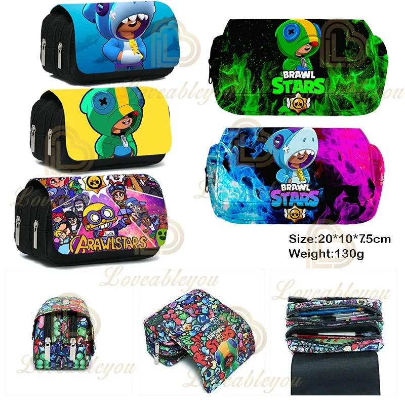 

Anime Browlers Leon Crow Spike Shelly Colt Jessie Brock Pen Pencil Bag Case Cosmetic Bag Gift for Children Kid